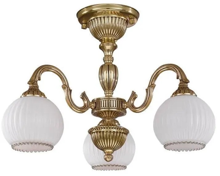 Lustra aplicata cu 3 brate din alama design italian 9300