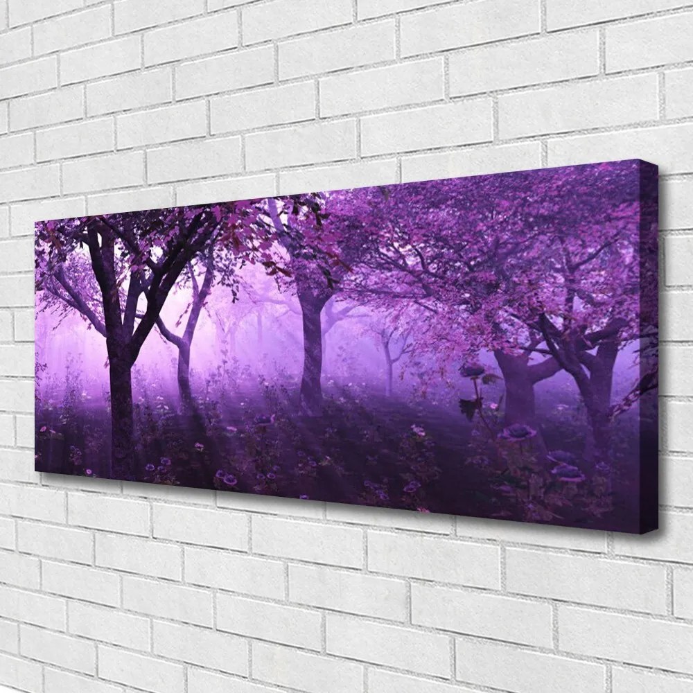 Tablou pe panza canvas Copaci Natura violet roz