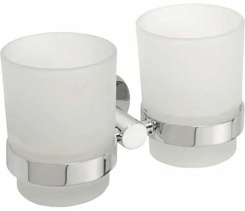 SAPHO XR902 X-Round suport dublu pentru pahare,argintiu