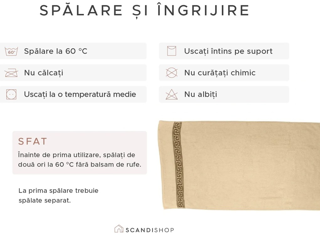 Prosop de corp GREEK albastru Inchis 70 x 130 cm, 100% bumbac