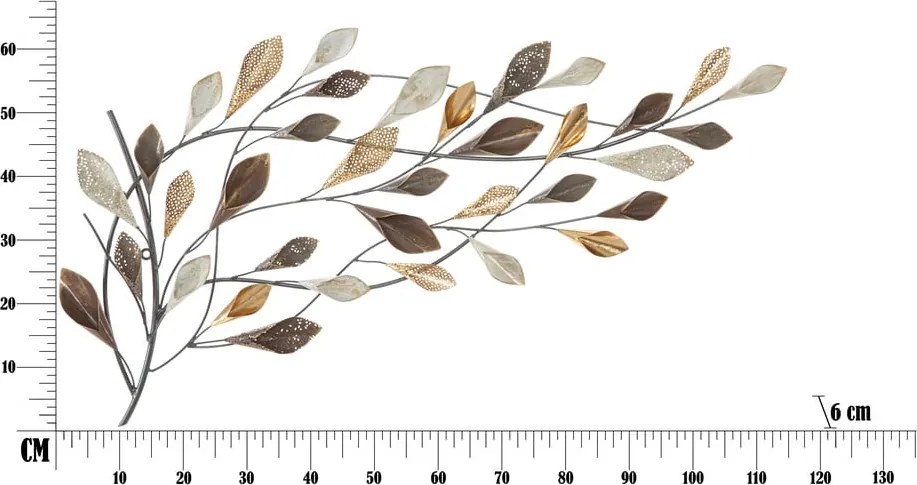 Decorațiune de perete Mauro Ferretti Ramo, šířka 115,5 cm, alb - maro