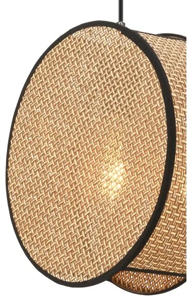 Pendul cu cablu BIG DRUM, 1 x E27, 60 W, 230 V, maro/negru