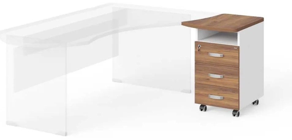 Sertare Manager 53,5 x 59,3 cm, dreapta, nuca warmia / alb