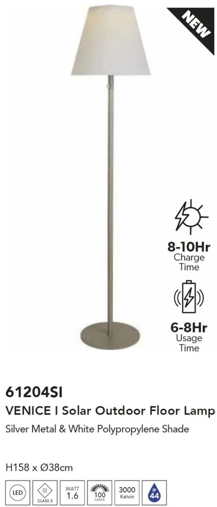 Lampadar solar/Lampa de podea exterior IP44 Venice