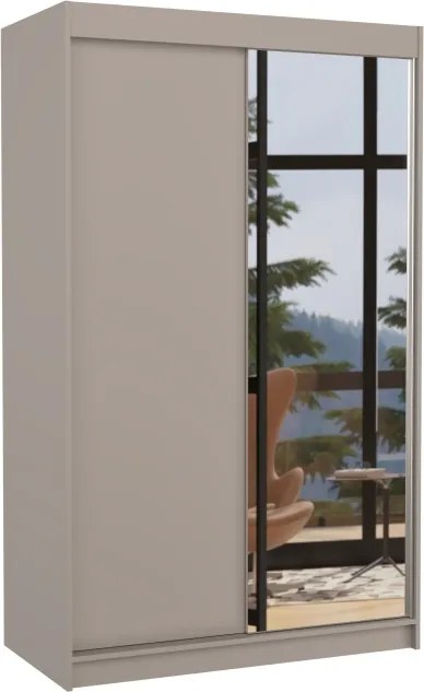 Dulap cu usi glisante si oglinda 120x200 cm, Rewena, ADRK Furniture (Culoare: Sonoma)