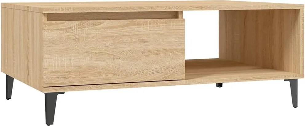 vidaXL Măsuță de cafea, stejar sonoma, 90x60x35 cm, lemn prelucrat