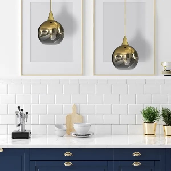 Lustră pe cablu MONTE 1xE27/60W/230V d. 20 cm aurie