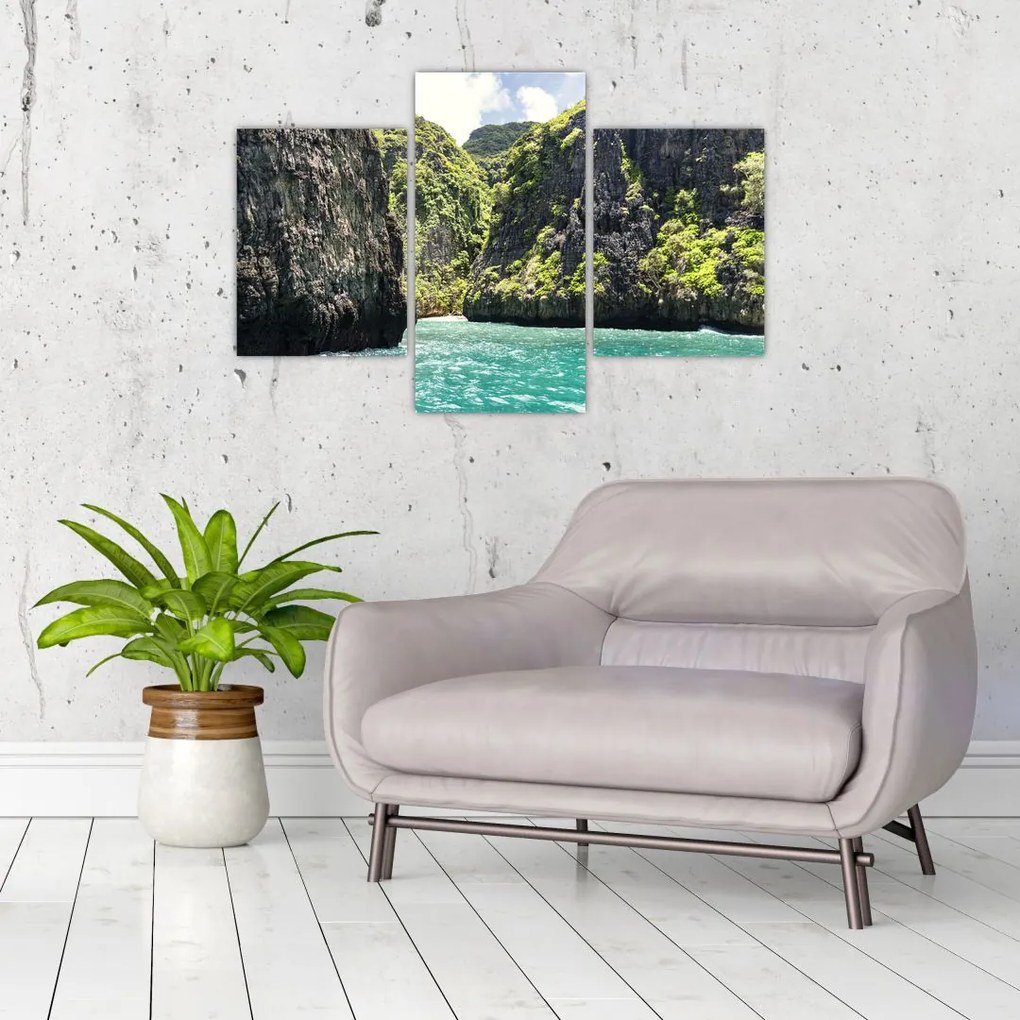 Tablou cu râu montan (90x60 cm)
