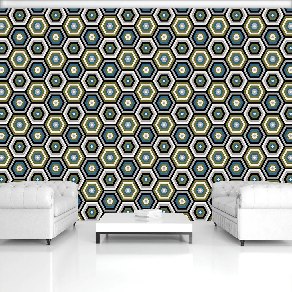 Fototapet - Hexagon (152,5x104 cm)