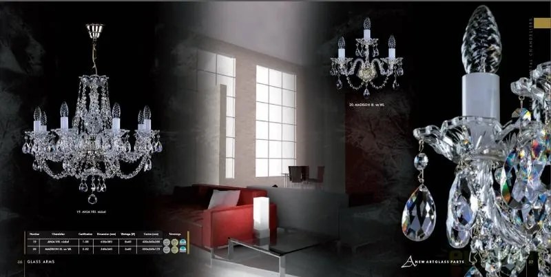 Aplica de perete Cristal Bohemia Exclusive MADISON III.va WL CE