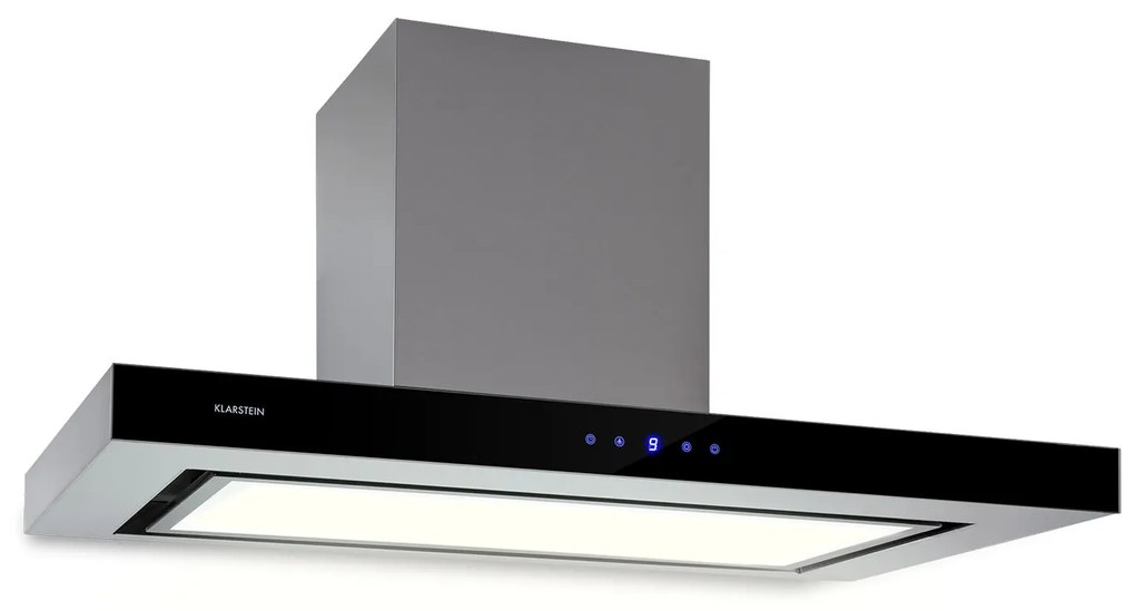 Ilona Brilliant Edition, hotă de perete, 90 cm, 622 m³/h, touch, negru