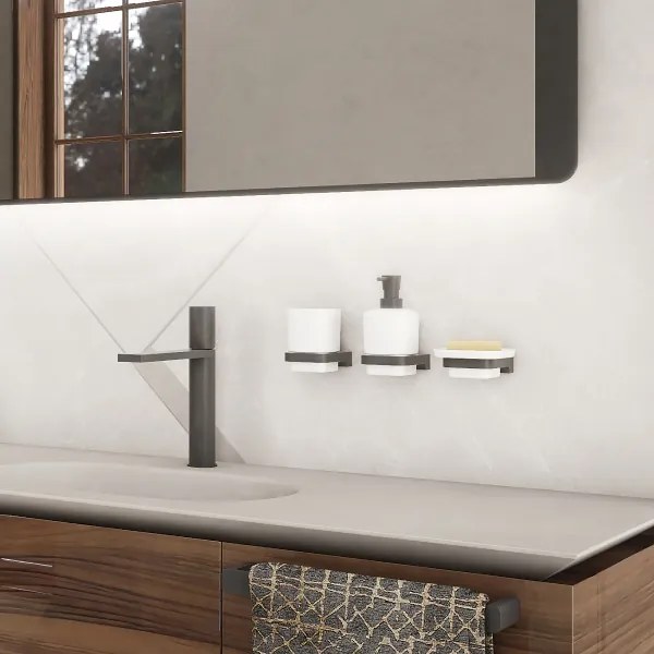 Dozator de săpun și suport de periuțe de dinți de perete NIMCO MAC 2905831K-T-90 MAYA 320 mm