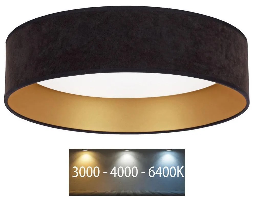 Plafonieră LED Brilagi VELVET LED/24W/230V 3000/4000/6400K negru/auriu