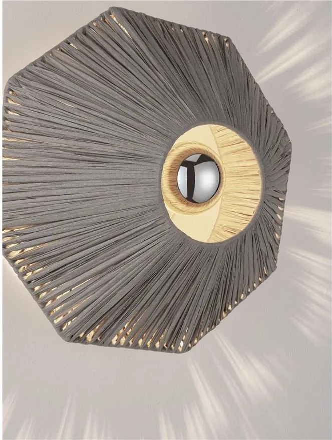 Aplica de perete cu design texturat ELVIO gri 30cm