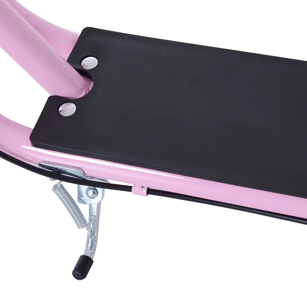 HOMCOM Trotinetă patinete Mari Roți pneumatice Ø 41 cm cu pegs Roz | Aosom Romania