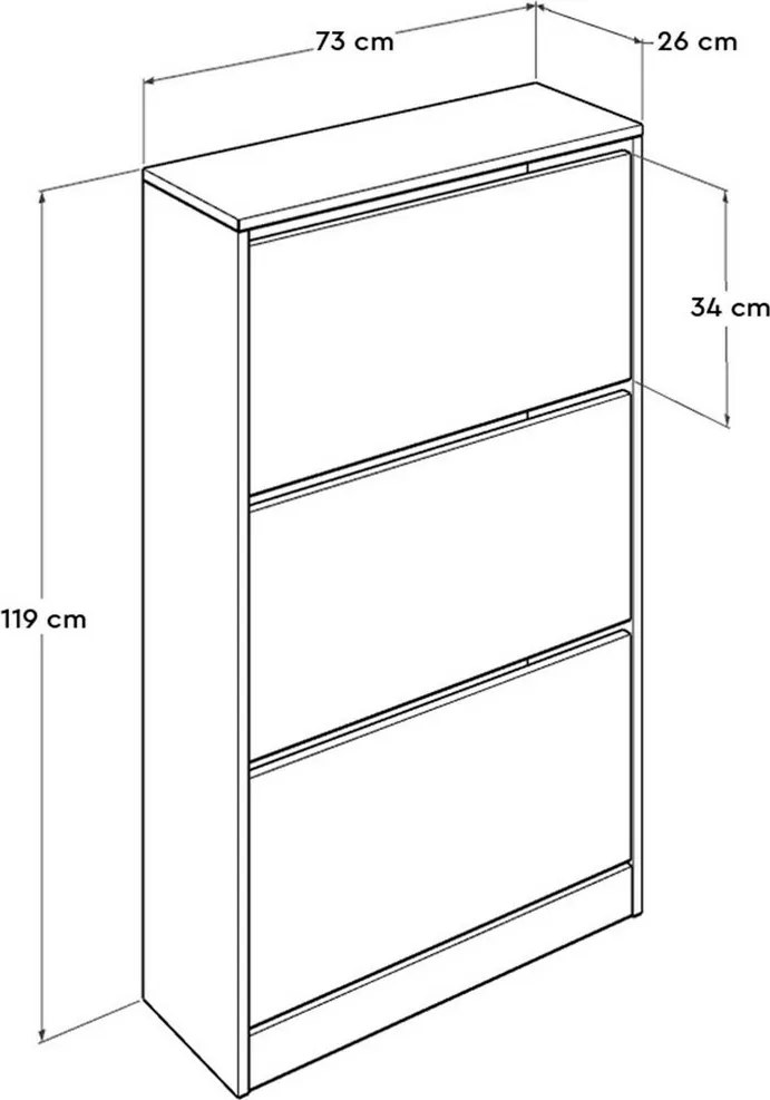 Dulap pentru pantofi Sven White II, L