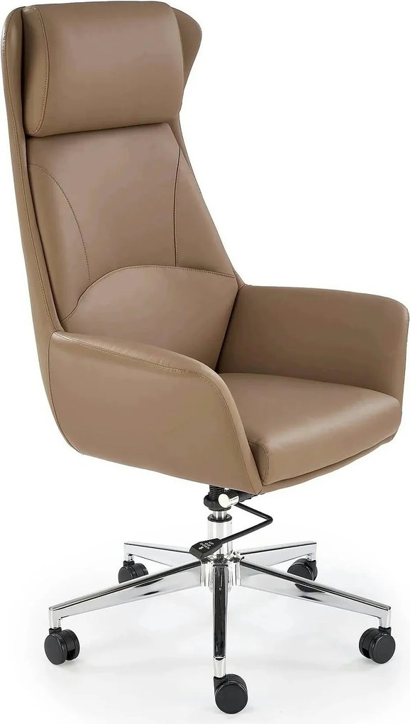 Scaun birou EDERSON, cappuccino, piele ecologica/metal, 76x65x125/131