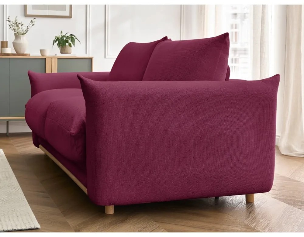 Canapea burgundy extensibilă 234 cm Ernest – Bobochic Paris