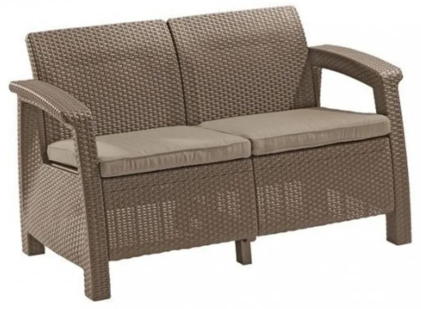 Set de mobilier de grădină Corfu Lyon Duo 4+1 în culoarea cappuccino