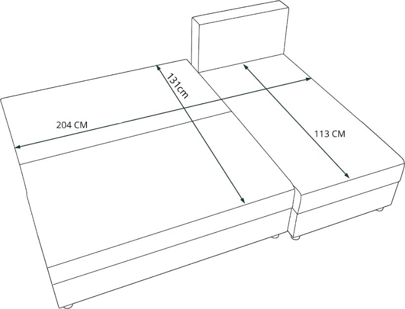 Set de canapea extensibila reversibila in forma de L VALERIO SLIM 200x140 cm, gri inchis/gri deschis + 2 perne GRATUIT