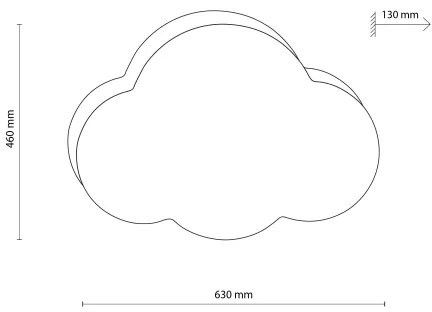 Brilagi - Plafonieră pentru copii NIMBUS 4xE27/15W/230V 46x63 cm, albastră