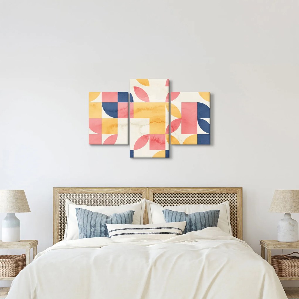 Tablou - Abstracție cu modele retro (90x60 cm)
