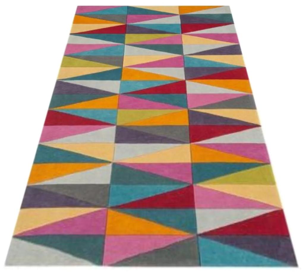 Covor Angles Bedora, 200x300 cm, 100% lana, multicolor, finisat manual