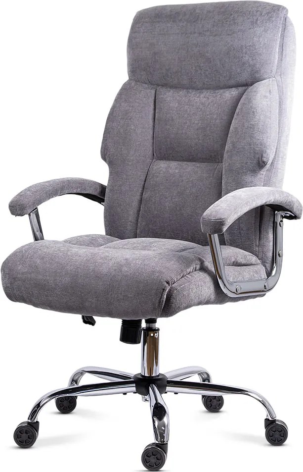 Scaun directorial din stofă cu bază metalică și arcuri OFF 709 gri