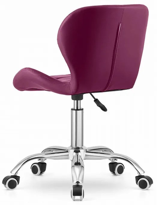 Scaun de birou AVOLA din piele ecologica, culoare vin.