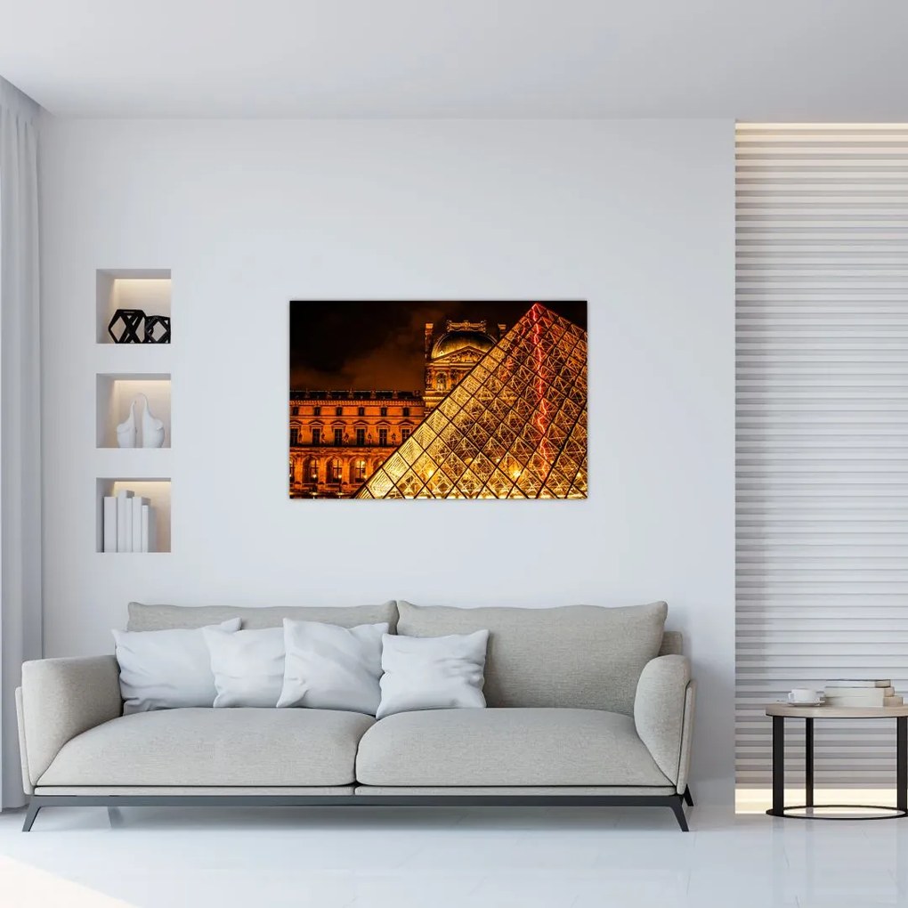 Tablou cu Louvre la Pris (90x60 cm)