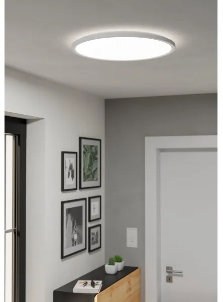 Plafonieră LED dimabilă de exterior Eglo 901459 ROVITO-R 16,8W/230V d. 50 cm IP44 alb + telecomandă