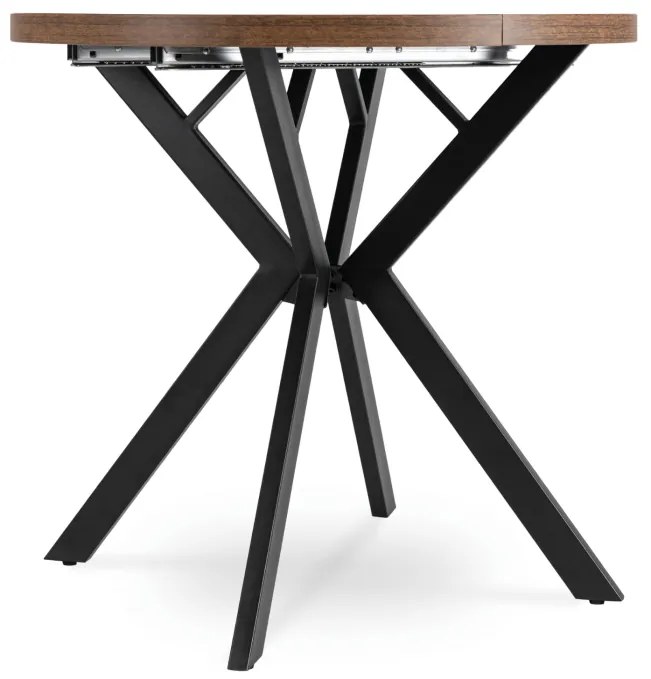 JAKS Masa rotundă extensibilă 80 - 160 cm stejar rustic Dorian