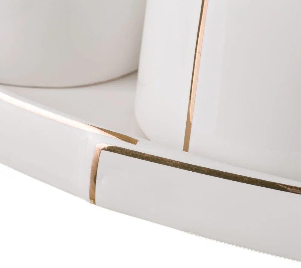 Set de accesorii de baie alb Gold Lining – Casa Selección