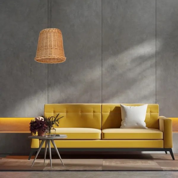 Lustră pe cablu VIMINI 1xE27/40W/230V ratan