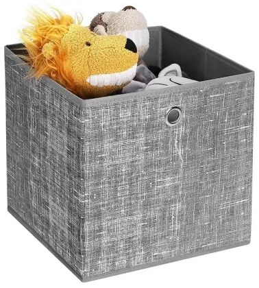 Set de 6 cutii de depozitare CURAN, gri