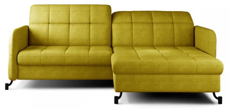Canapea extensibila cu spatiu pentru depozitare, 225x105x160 cm, Lorelle R03, Eltap (Culoare: Galben auriu / Omega 68)
