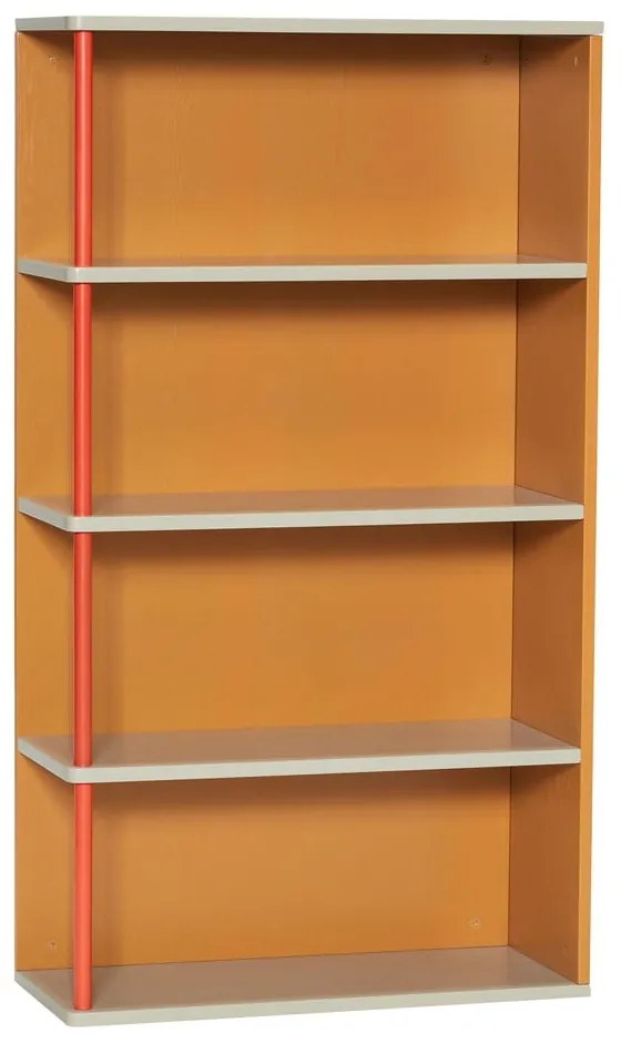 Bibliotecă de perete portocalie din lemn masiv de frasin 60x109 cm Apollo – Hübsch
