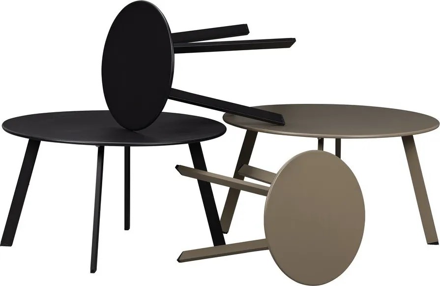 Măsuță auxiliară de grădină WOOOD Fer, ø 70 cm, negru