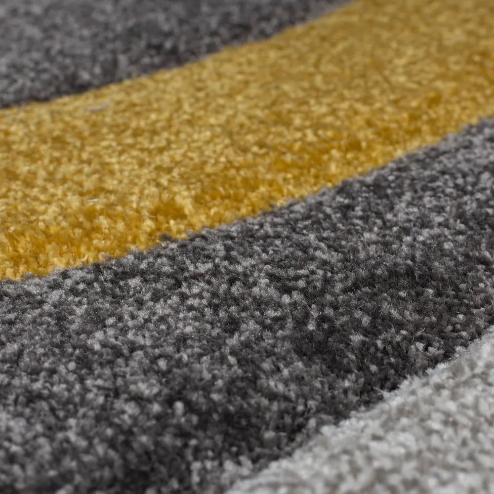 Covor galben ocru/gri 200x290 cm Elude Orb – Flair Rugs