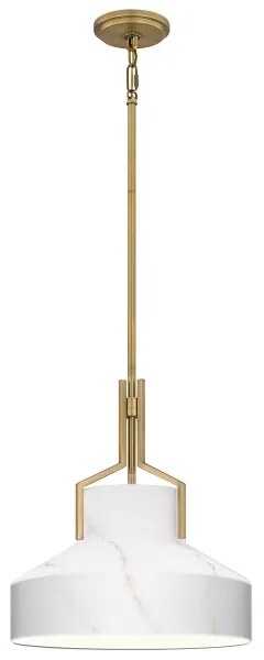 Quoizel QZ-BRECKEN-2P-AB-ABG - Lustru BRECKEN, 2xE27/60W/230V, auriu cu decor de marmură