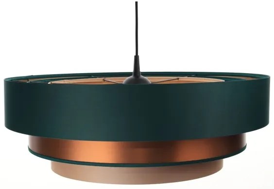 Lustr TRINITI 1xE27/60W/230V verde/cupru pe cablu