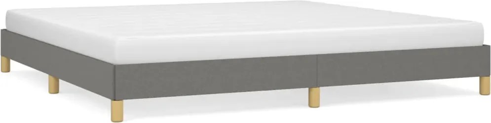 vidaXL Cadru de pat fără saltea, gri închis, 200x200 cm, textil