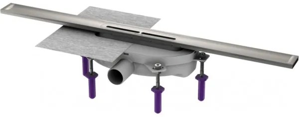 Set rigola de dus cu capac, Kessel Linearis Infinity 60, lungime 80cm, crom mat, 45100.08