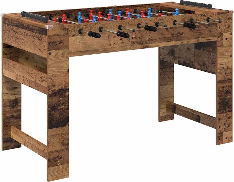vidaXL Masă de Foosball Lemn vechi 125 x 60,5 x 80 cm Lemn compozit