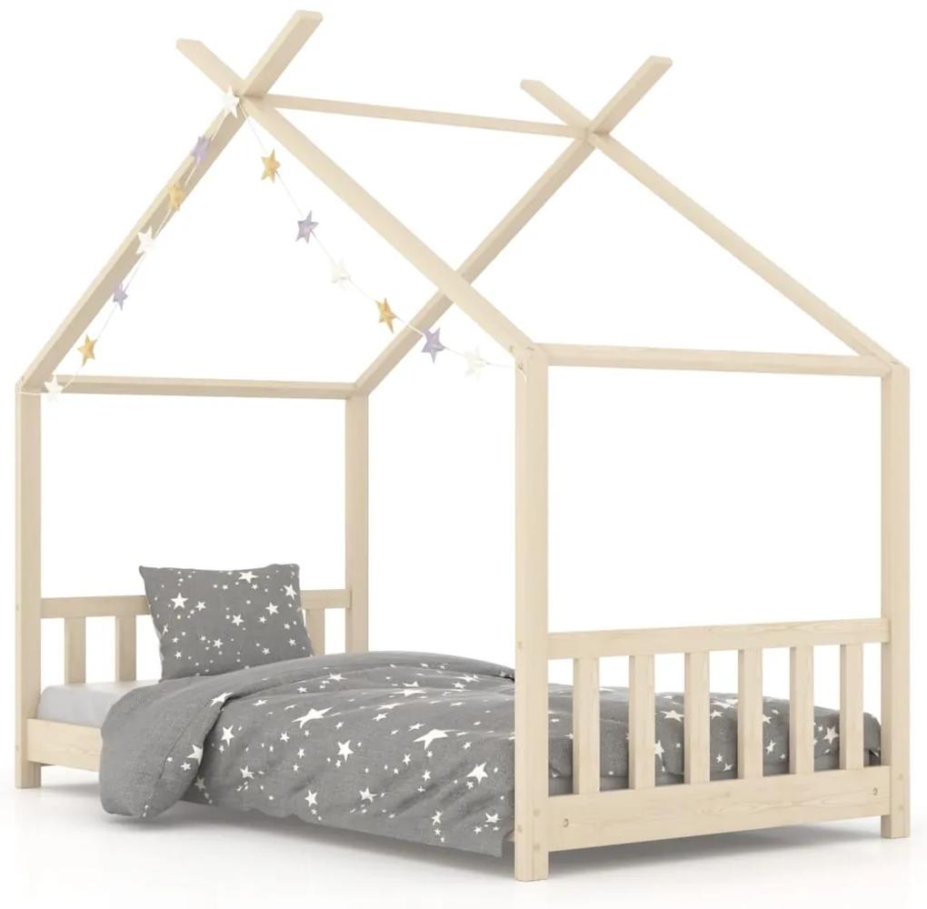283364 vidaXL Cadru de pat pentru copii, 70 x 140 cm, lemn masiv de pin