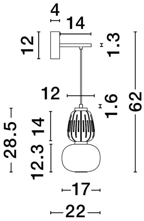 Aplica de perete LED design modern Movil