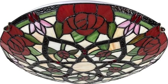 Brilagi - Plafonieră Tiffany cu vitralii GARLAN, 2xE27/60W/230V