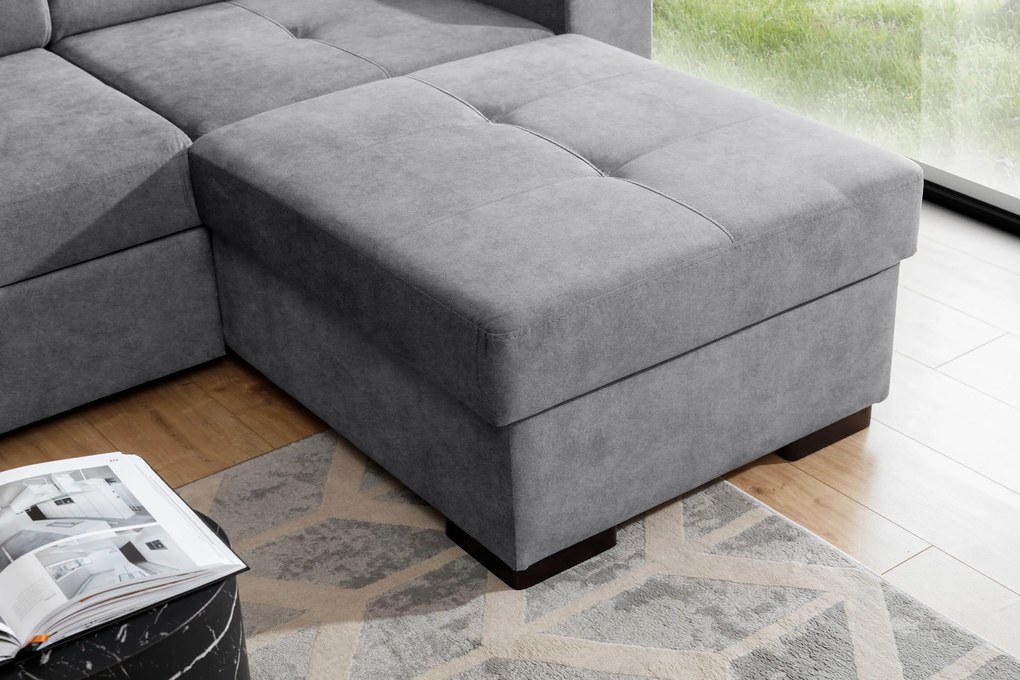 Colțar extensibil Modeno Mini universal - gri catifea ușor de curățat Zetta 304