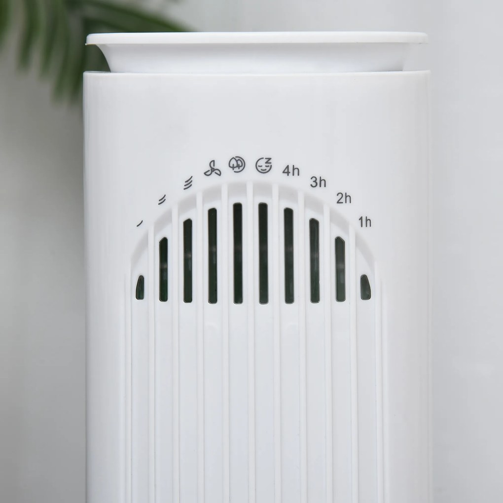 HOMCOM Ventilator Turn cu 3 Moduri și 3 Viteze cu Cronometru 10h, Ventilator de Podea ABS cu Telecomandă, Ø22x77 cm, Alb | Aosom Romania