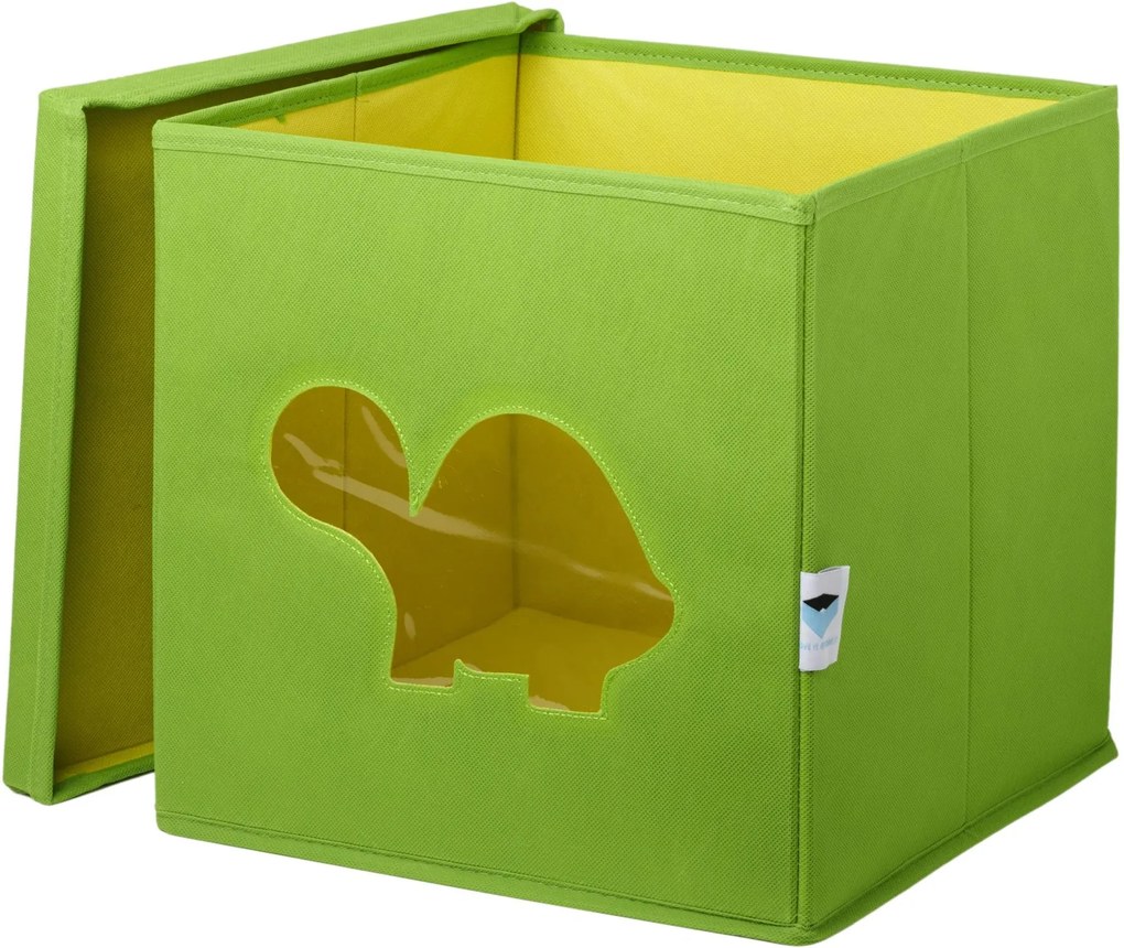 Cutie cu capac pentru depozitare verde - Turtle